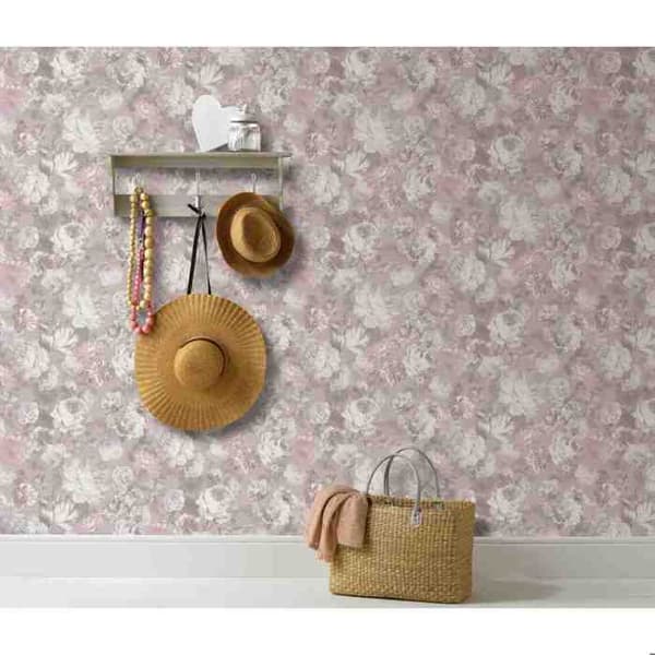 Tapet non-woven 02513-70 Tapet Blommor Floral 0.53 x 10.05 m Erismann Bestseller Rosa