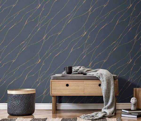 vinyl expanderat 10440-08 ohemppapper grafisk 0.53 x 10.05 m Erismann Opus blå