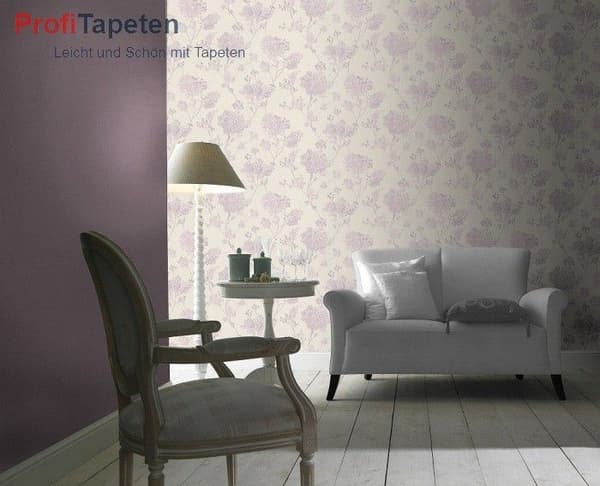Rasch Bästa av Florentine 448542 oprocessad tapet enfärgad 0.53 m x 10.05 m lila