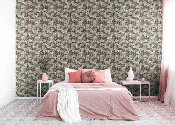 A.S. Création Draget In Nat 394262 non-woven tapet blommor floral 10.05 x 0.53 m grön vardagsrum sovrum kontor