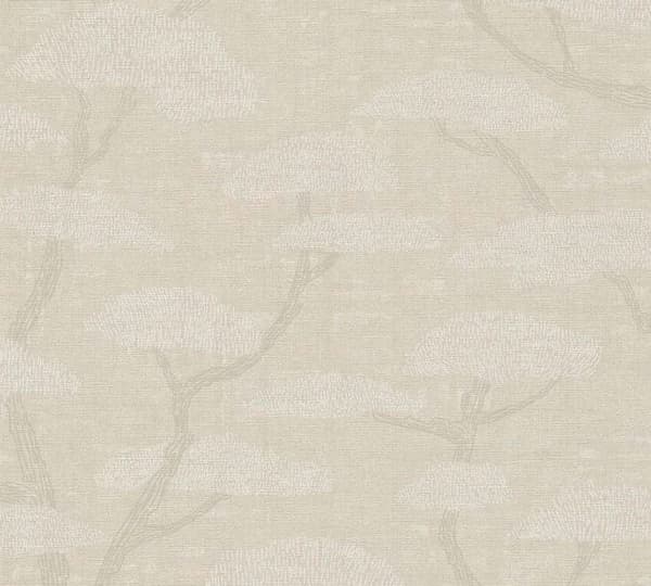 A.S. Creation Nara 387414 Non-woven Tapetträd och Löv 10.05 x 0.53 m Beige