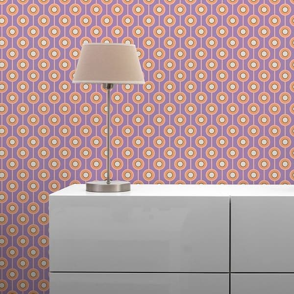 Grafiskt Tapet M1-No.10934 Non-woven Lila Orange Tadessi 8.50 m x 0.53 m