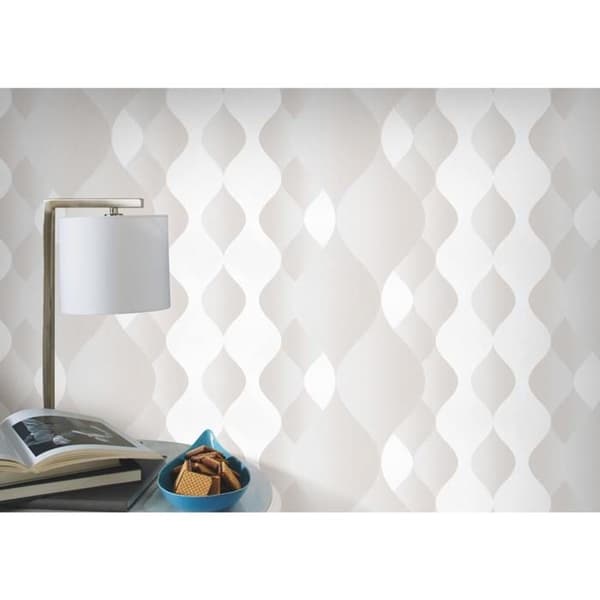vinyl expanderat 10286-01 non-woven tapet vågiga ränder 0.53 x 10.05 m Erismann Bestseller grå