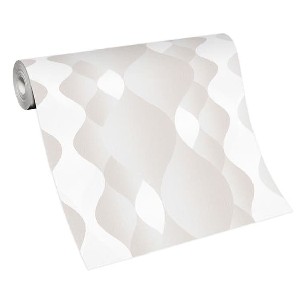 vinyl expanderat 10286-01 non-woven tapet vågiga ränder 0.53 x 10.05 m Erismann Bestseller grå