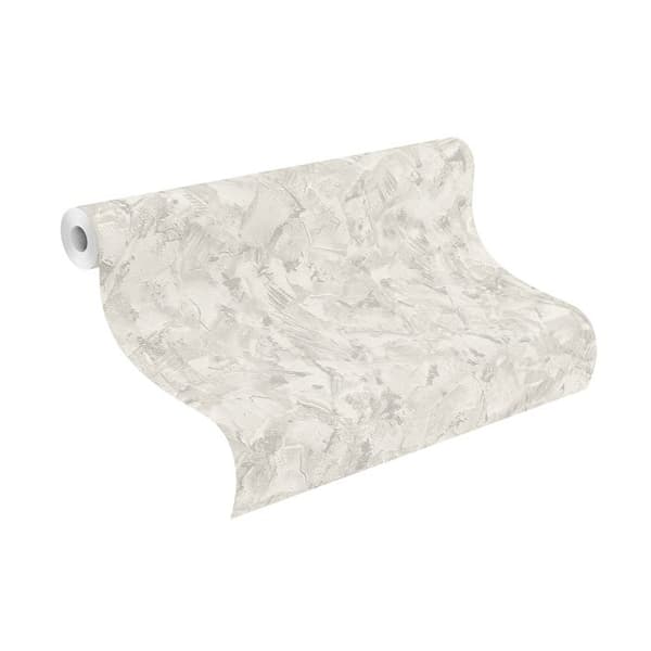 tapet i papper 218701 enfärgad tapet 53 x 1005 cm Rasch Selection grå