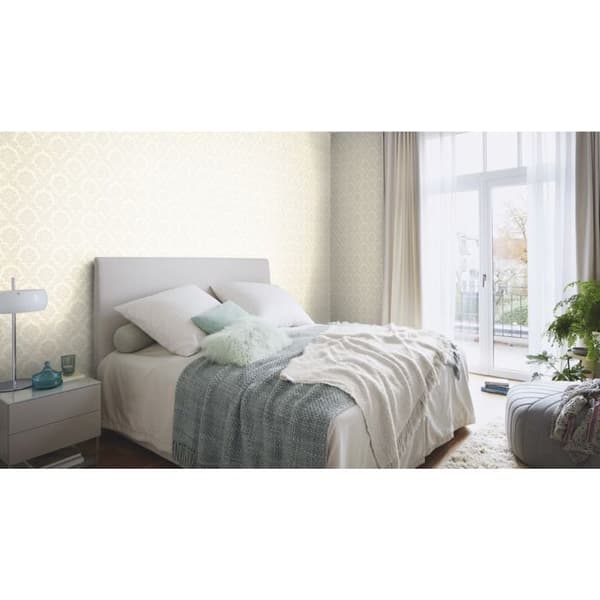 non-woven tapet 570519 barocktapet 53 x 1005 cm Rasch Trianon XIII grå vit