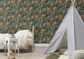 Miniatyrbild 4 av 6: papper non-woven 300338 tapet barnrum 53 x 1005 cm Rasch Kids World brun grön