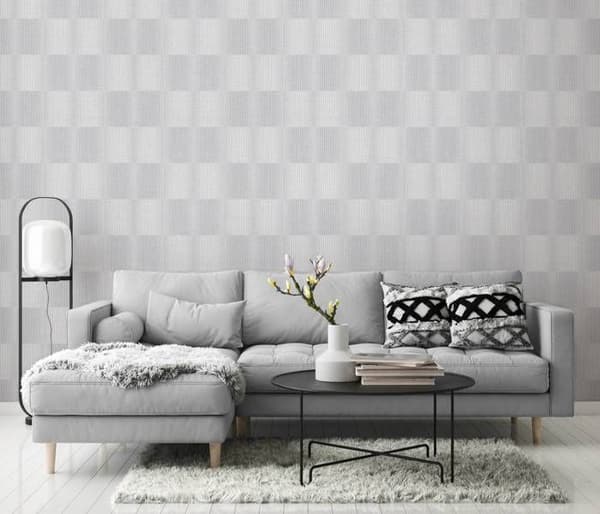 vinyl expanderad 10214-31 grafiskt nonwoven tapet 0.53 x 10.05 m Erismann Code Nature grå
