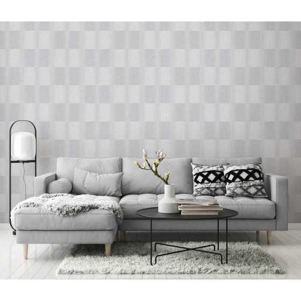 vinyl expanderad 10214-31 grafiskt nonwoven tapet 0.53 x 10.05 m Erismann Code Nature grå