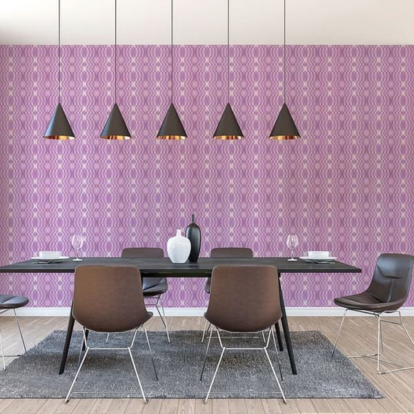 Grafiskt Tapet M1-No.10920 Non-Woven Lila Crème Tadessi 8.50 m x 0.53 m