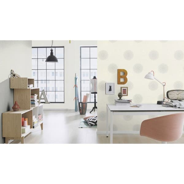 Non-woven tapet 808827 retro vintage tapet 53 x 1005 cm Rasch Våra Bästa 2022 vit
