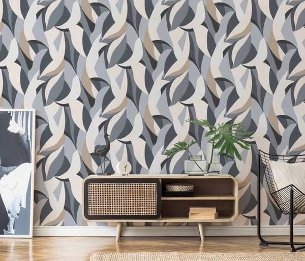 Tapet non-vävt 10331-15 Grafiskt tapet 0,53 x 10,05 m Erismann ELLE Dekoration Grå