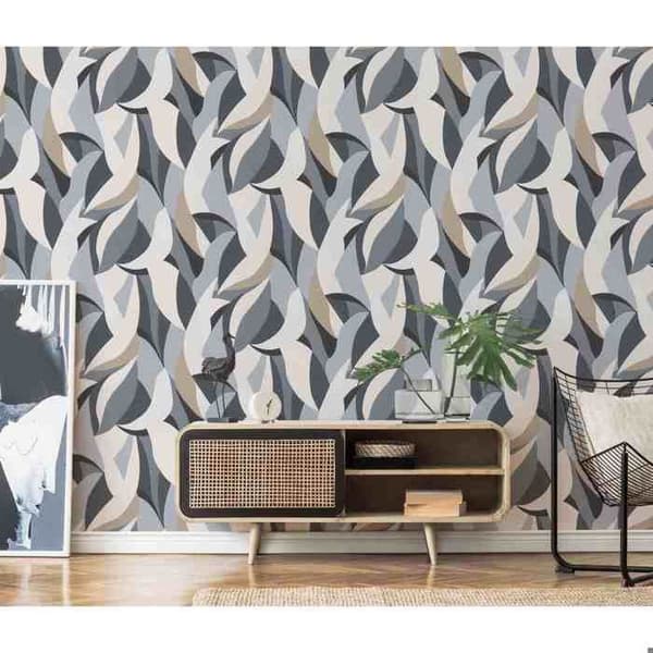 Tapet non-vävt 10331-15 Grafiskt tapet 0,53 x 10,05 m Erismann ELLE Dekoration Grå