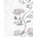 Miniatyrbild 6 av 6: vinyl expanderad 10235-10 non-vävd tapet blommor floral 0.53 x 10.05 m Erismann Finesse grå