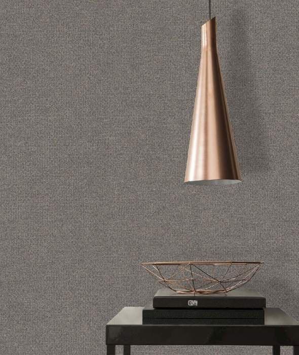 Ekologisk non-woven tapet - AS CREATION - Natural Living - Falska enfärger med metallisk finish - Grå och guld