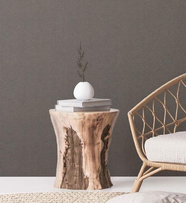 Ekologisk non-woven tapet - AS CREATION - Natural Living - Falska enfärger med metallisk finish - Grå och guld