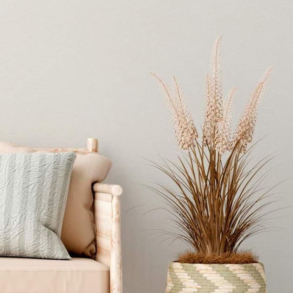 Vävt tapet - A.S. CREATION - Natural Living - Beige och grå - 53 cm x 10,05 m