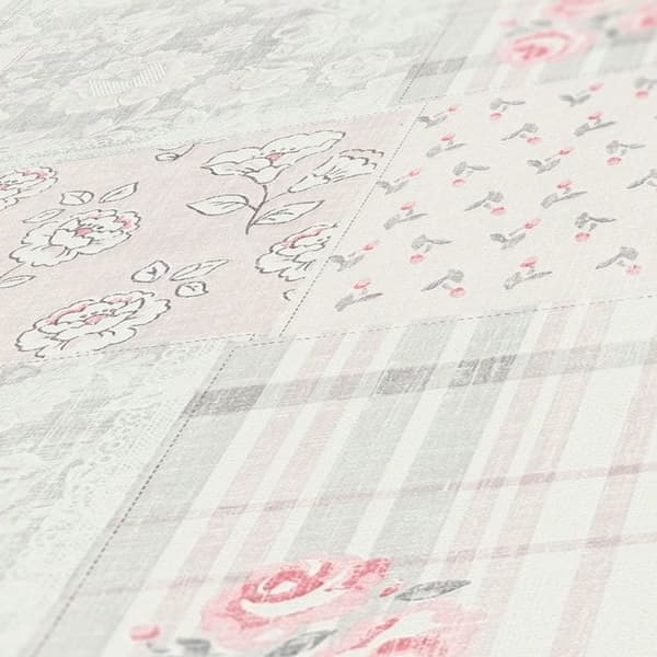 A.S. Creation Maison Charme 390663 Non-vävt Tapet Blommor 10.05 x 0.53 m Grå