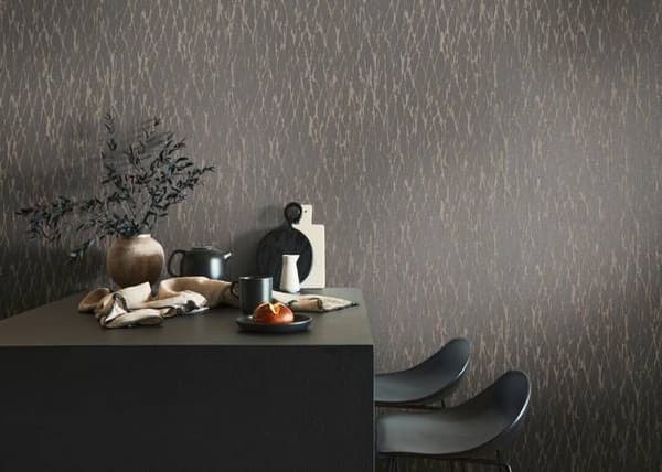 A.S. Creation Smart Surfaces 395635 Non-woven tapet med stenliknande yta 0.53 x 10.05 m Svart