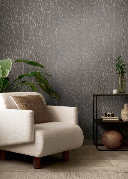 A.S. Creation Smart Surfaces 395635 Non-woven tapet med stenliknande yta 0.53 x 10.05 m Svart