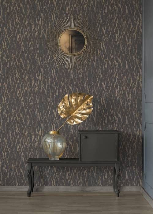 A.S. Creation Smart Surfaces 395635 Non-woven tapet med stenliknande yta 0.53 x 10.05 m Svart