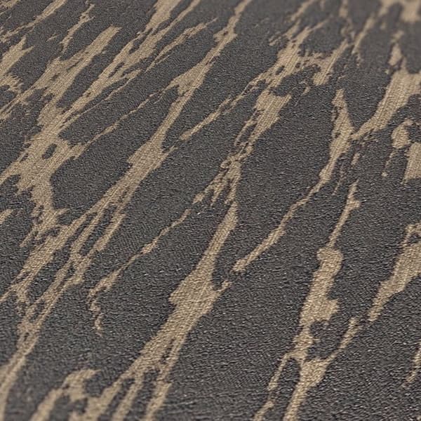 A.S. Creation Smart Surfaces 395635 Non-woven tapet med stenliknande yta 0.53 x 10.05 m Svart