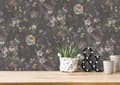 Miniatyrbild 3 av 4: A.S. Creation Natural Living 386361 Non-woven Tapet Blommor 10.05 x 0.53 m Svart