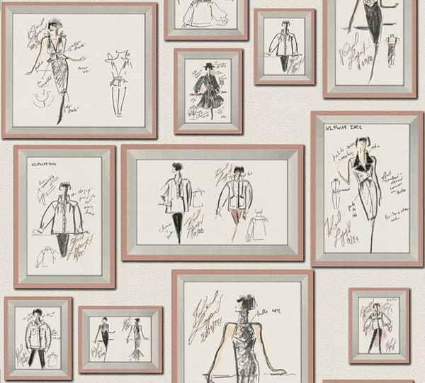 A.S. Creation Karl Lagerfeld 378464 non-woven tapet 3D 0.53 m x 10.05 m grå