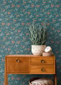 Miniatyrbild 4 av 6: A.S. Creation Art of Eden 390634 Non-woven Tapet Floral 10.05 x 0.53 m Blå