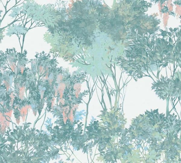 A.S. Création AP ARCADE 391733 non-woven tapet blommor floral 10.05 x 0.53 m grön vardagsrum sovrum kontor