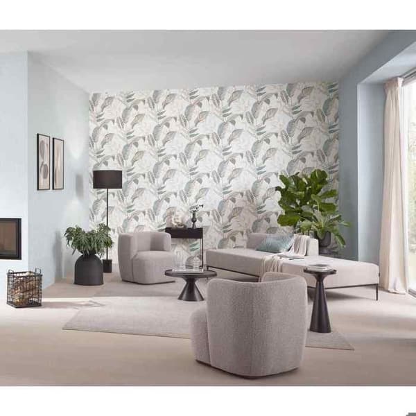expanderad vinyl 10332-07 non-vävd tapet blommor floral 0.53 x 10.05 m Erismann ELLE Dekoration grön
