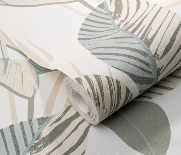expanderad vinyl 10332-07 non-vävd tapet blommor floral 0.53 x 10.05 m Erismann ELLE Dekoration grön