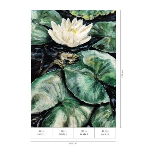 Fototapet 2235-10 digitaltryck Blommor Floral 2 x 2.7 m Erismann Art Edition Grön