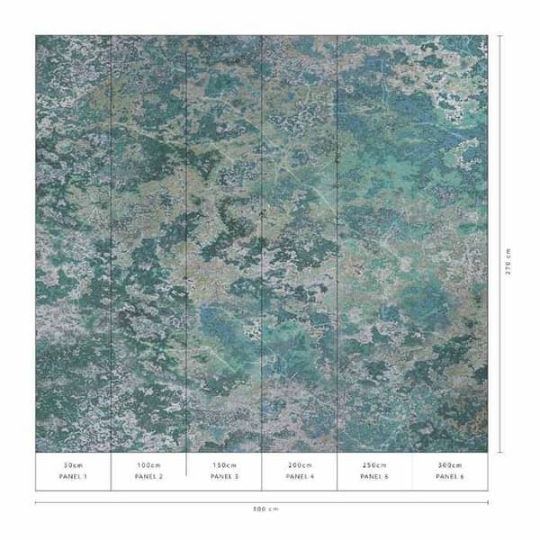 Fototapet 2248-35 digitaltryck Sten 3 x 2.7 m Erismann Art Edition Grön