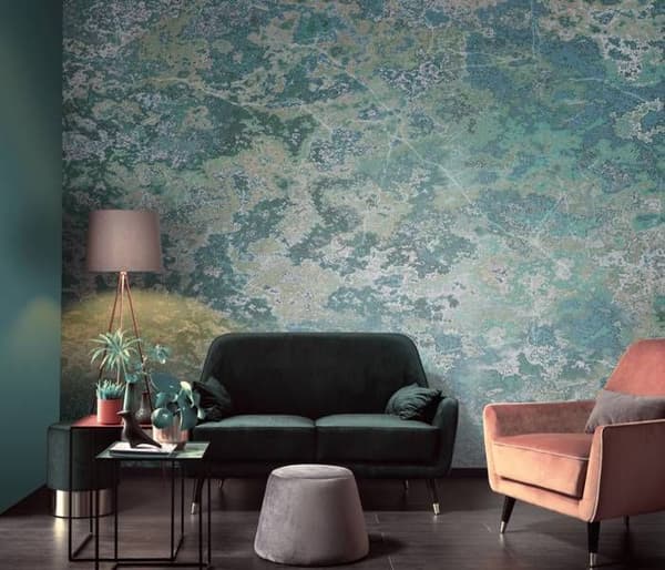 Fototapet 2248-35 digitaltryck Sten 3 x 2.7 m Erismann Art Edition Grön