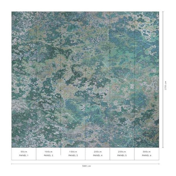 Fototapet 2248-35 digitaltryck Sten 3 x 2.7 m Erismann Art Edition Grön