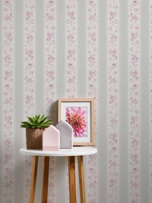 A.S. Creation Maison Charme 390692 Non-vävd tapet med blommönster 10.05 x 0.53 m Grå