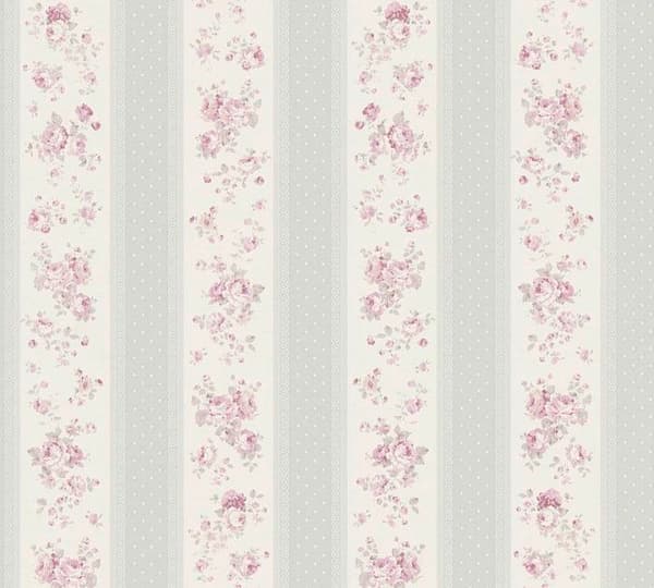 A.S. Creation Maison Charme 390692 Non-vävd tapet med blommönster 10.05 x 0.53 m Grå