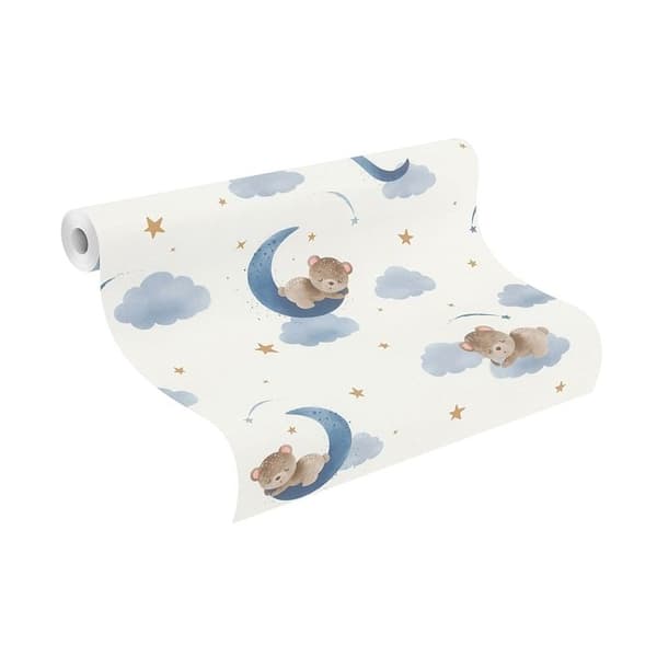 papper med non-woven 321005 tapet barnrum 53 x 1005 cm Rasch Selection blå