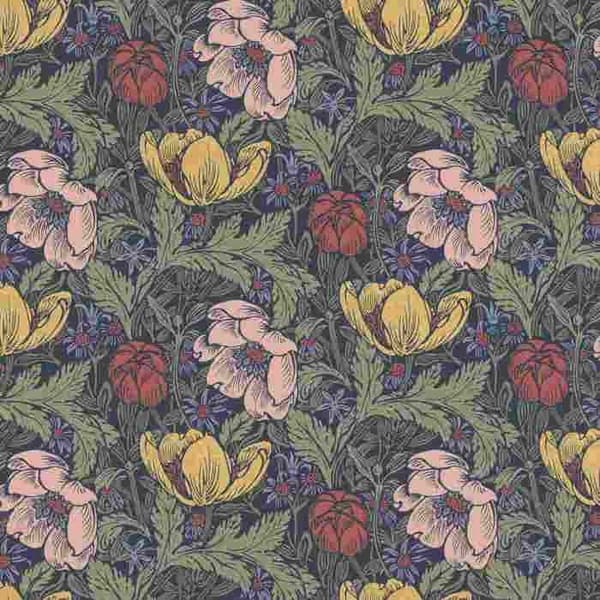 Rasch Salisbury 552577 Non-vävt tapet blommigt utseende 0,53 m x 10,05 m Blå