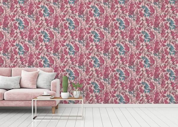 A.S. Creation 377518 Non-woven tapet med blommor 0.53 m x 10.05 Rosa