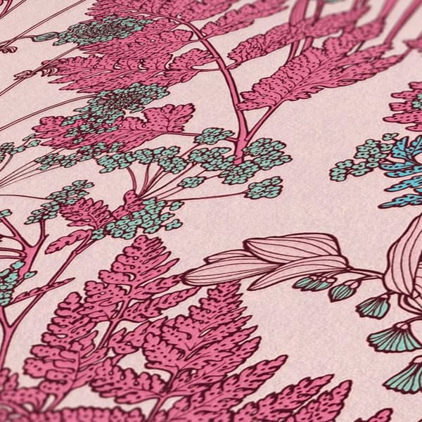 A.S. Creation 377518 Non-woven tapet med blommor 0.53 m x 10.05 Rosa