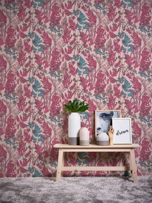 A.S. Creation 377518 Non-woven tapet med blommor 0.53 m x 10.05 Rosa