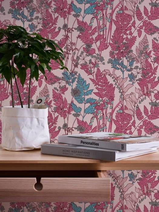 A.S. Creation 377518 Non-woven tapet med blommor 0.53 m x 10.05 Rosa