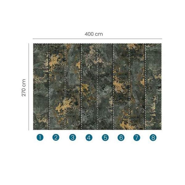 Fototapet 2254-10 digitaltryck Marmor 4 x 2,7 m Erismann Zooom Grey