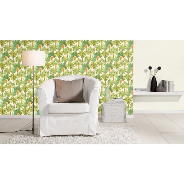 Rasch Salsa 478235 Non-woven tapet Botanisk 10.05 x 0.53 m Vit Grön Brun