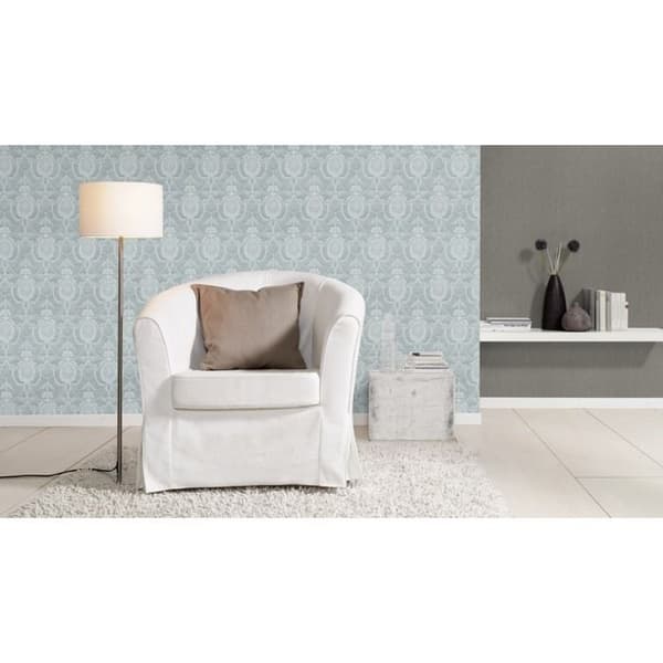 non-woven tapet 570137 non-woven enfärgad tapet 53 x 1005 cm Rasch Trianon XIII svart