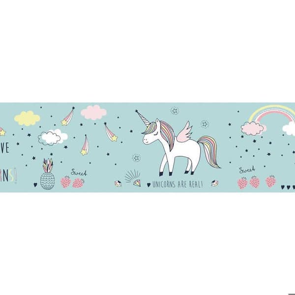 A.S. Création Sweet Unicorn 403746 Tapet barnrum 5 x 1.55 m gul vardagsrum sovrum kontor