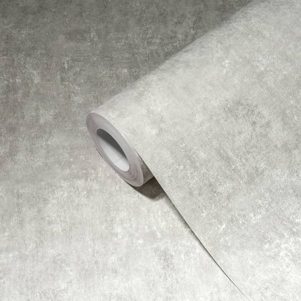 Vinyltapet på non-woven - A.S. CREATION - My Home My Spa - Enfärgat mönster - Grå - Bredd 53cm