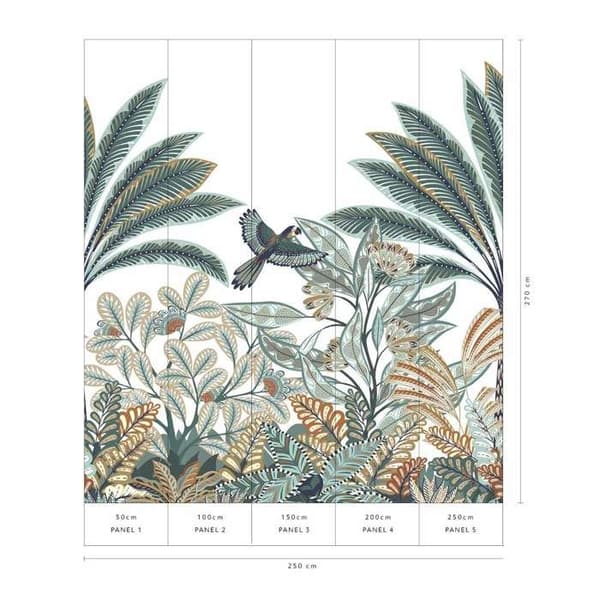 Fototapet 2255-10 digitaltryck träd blad 2.5 x 2.8 m Erismann ELLE digital grön